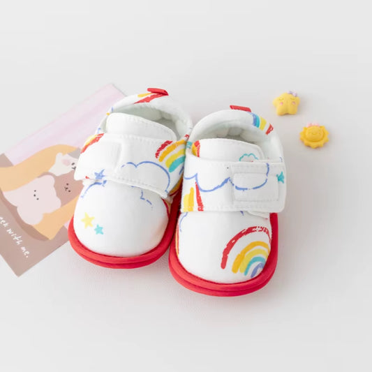 Baby Shoes Boys Girls Cute Bear Animal Print Sandals Cotton Soft Sole Newborn Walker Toddler Shoe